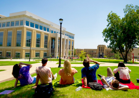 Students viewing the solar eclipse